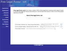 Tablet Screenshot of freelegalforms.net